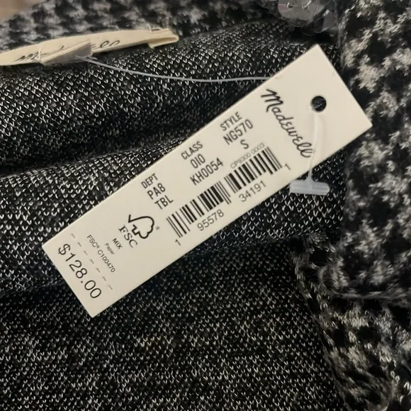 Madewell Brushed Knit Redford Blazer in Houndstooth Check NWT Size Small - Picture 3 of 8